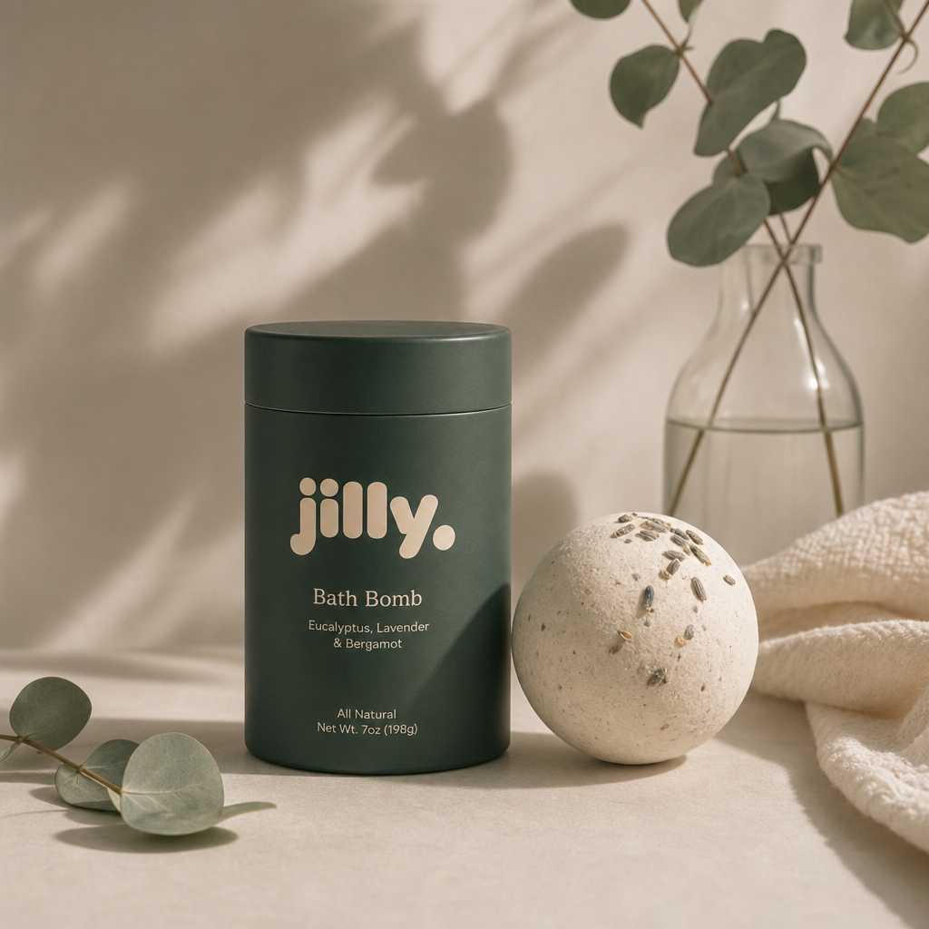 Jilly Bath Bomb with eucalyptus